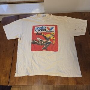 Vintage 90s motorcycle moto cross montreal t-shirt mens xlarge Valvoline
